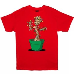 'Groot' Guardians of the Galaxy men's cut UNISEX Christmas Holiday graphic tee S